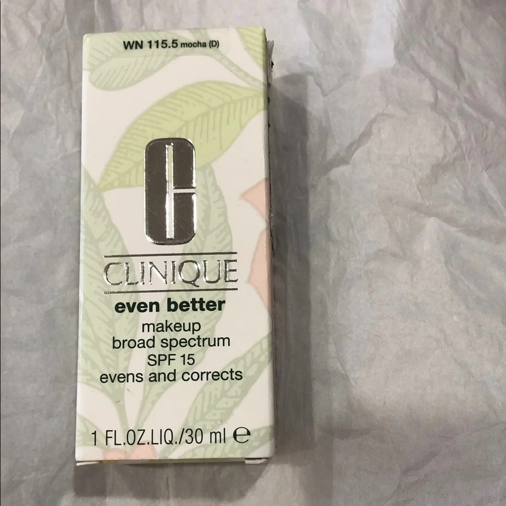 Clinique even better broad spectrum SPF 15‎ makeup WN 115.5 Mocha (D) new